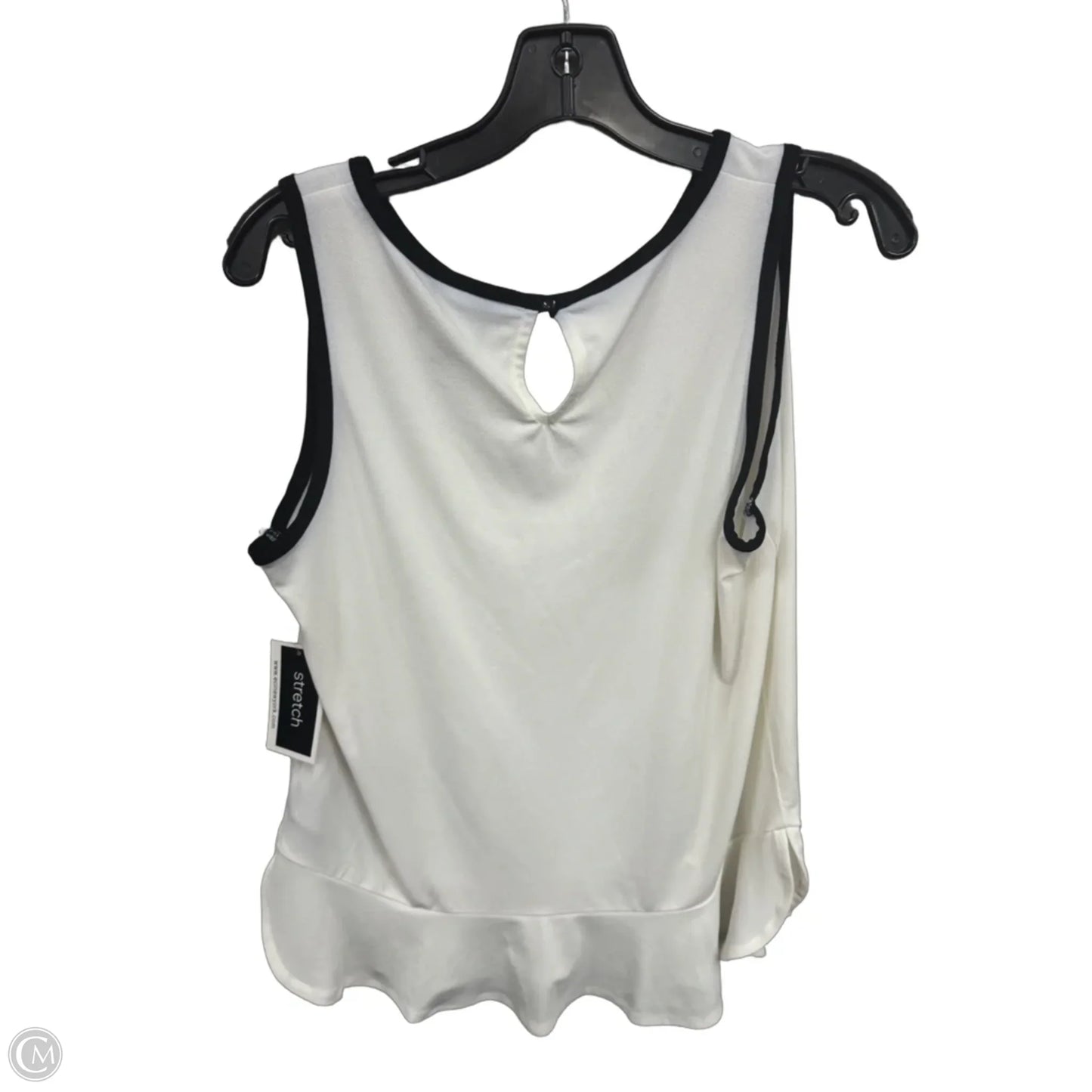 Top Sleeveless By Clothes Mentor In Black & White, Size: L