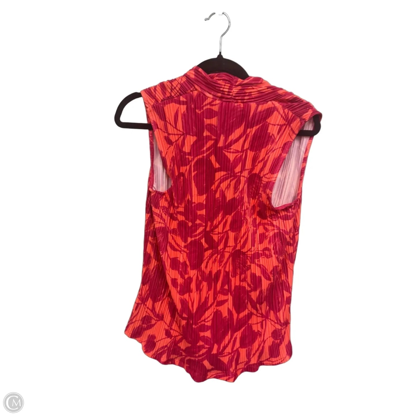 Top Sleeveless By Cable And Gauge In Orange & Pink, Size: M