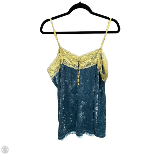 Top Sleeveless By Aratta Silent Journey In Teal, Size: Xl