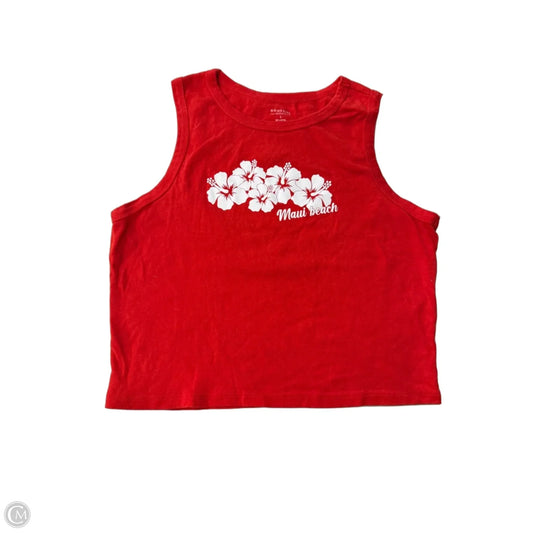 Top Sleeveless By Clothes Mentor In Red, Size: L