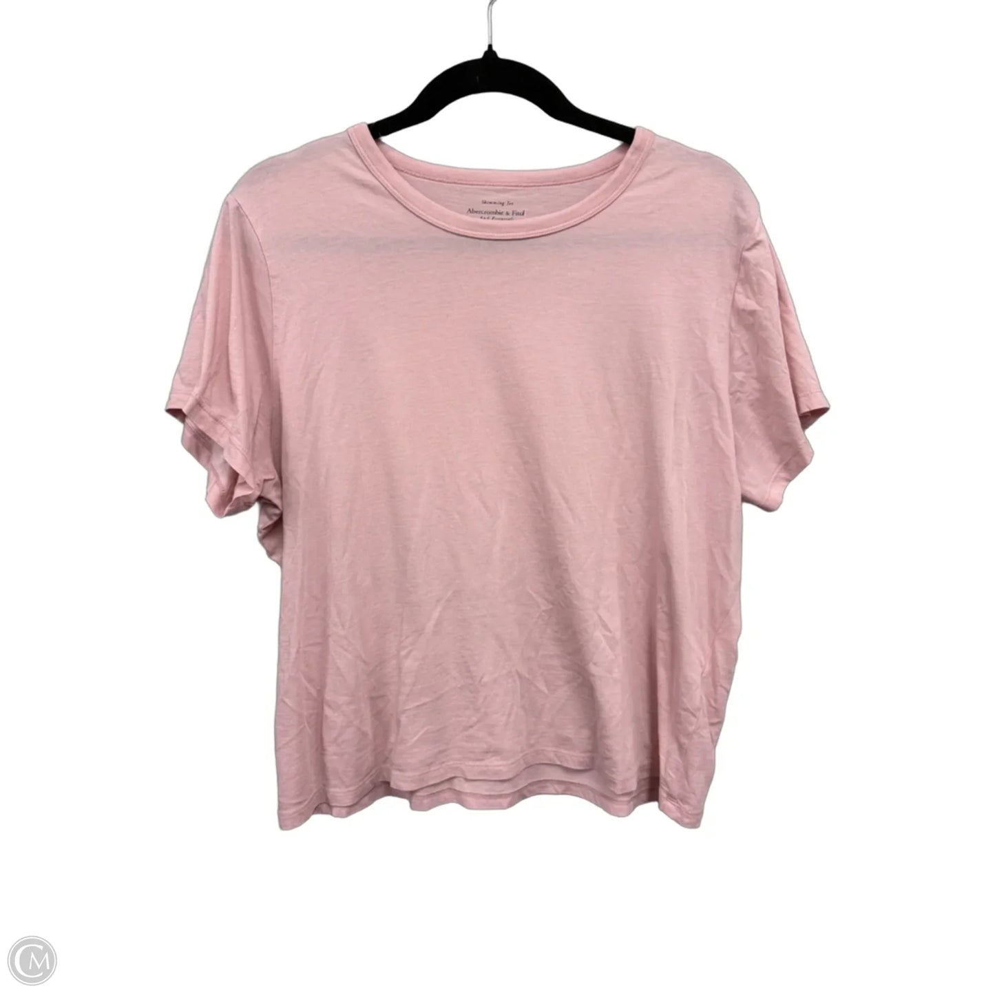 Top Short Sleeve Basic By Abercrombie And Fitch In Pink, Size: L