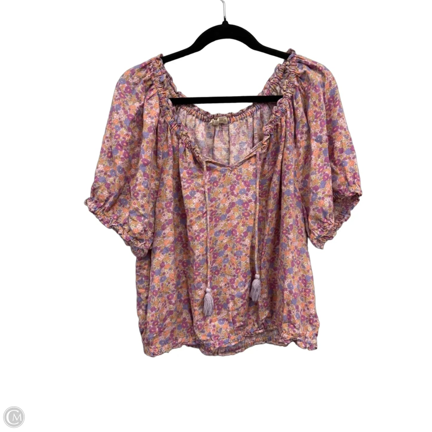 Top Short Sleeve By Lucky Brand In Purple, Size: Xl