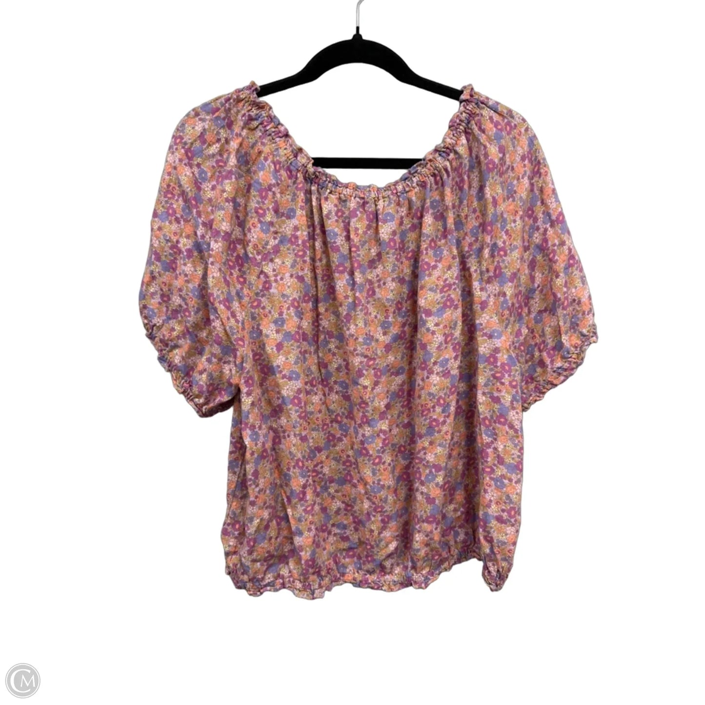 Top Short Sleeve By Lucky Brand In Purple, Size: Xl