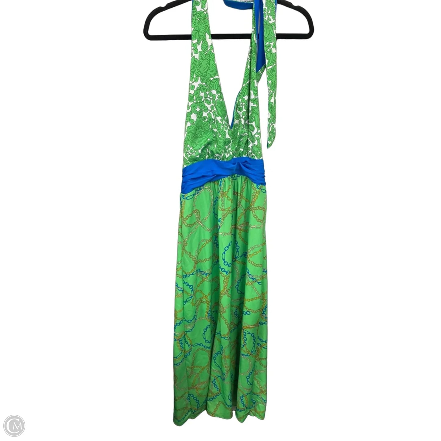 Dress Casual Maxi By New York And Co In Blue & Green, Size: S