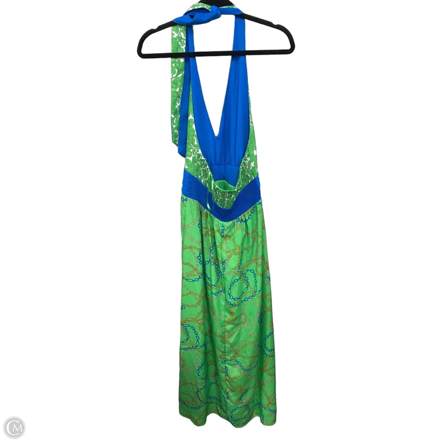 Dress Casual Maxi By New York And Co In Blue & Green, Size: S