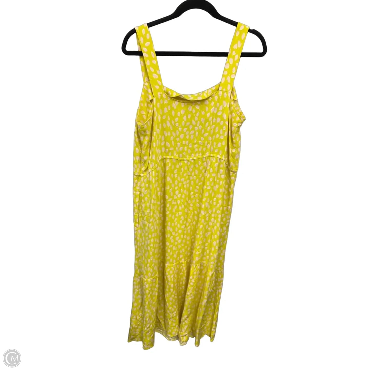 Dress Casual Maxi By Amazon Essentials In Pink & Yellow, Size: Xl
