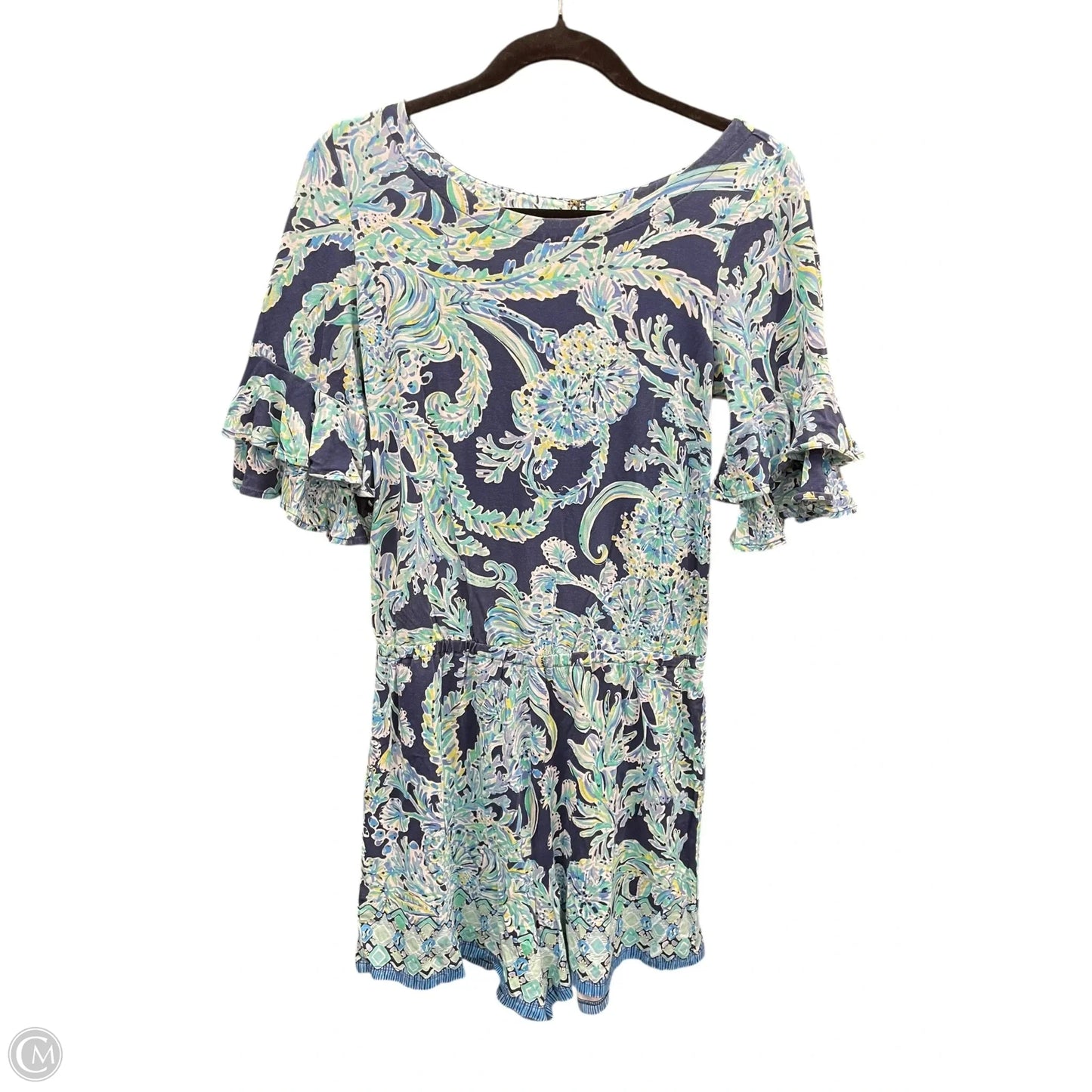 Romper Designer By Lilly Pulitzer In Blue, Size: M