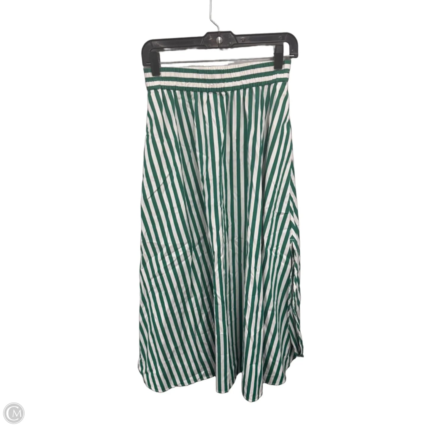 Skirt Maxi By Madewell In Green & White, Size: Xs