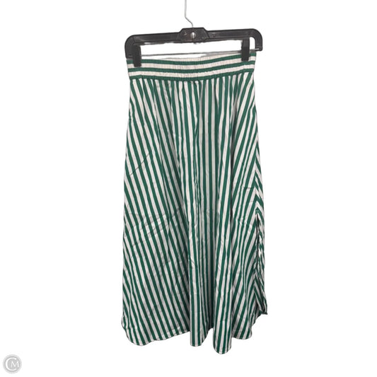 Skirt Maxi By Madewell In Green & White, Size: Xs