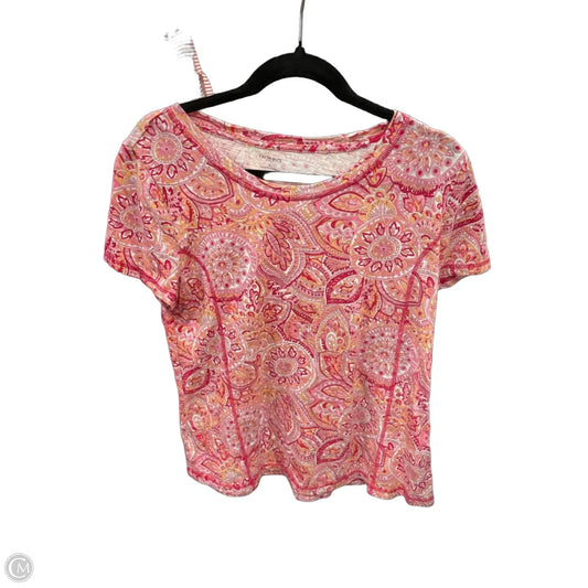 Top Short Sleeve By Talbots In Pink, Size: L