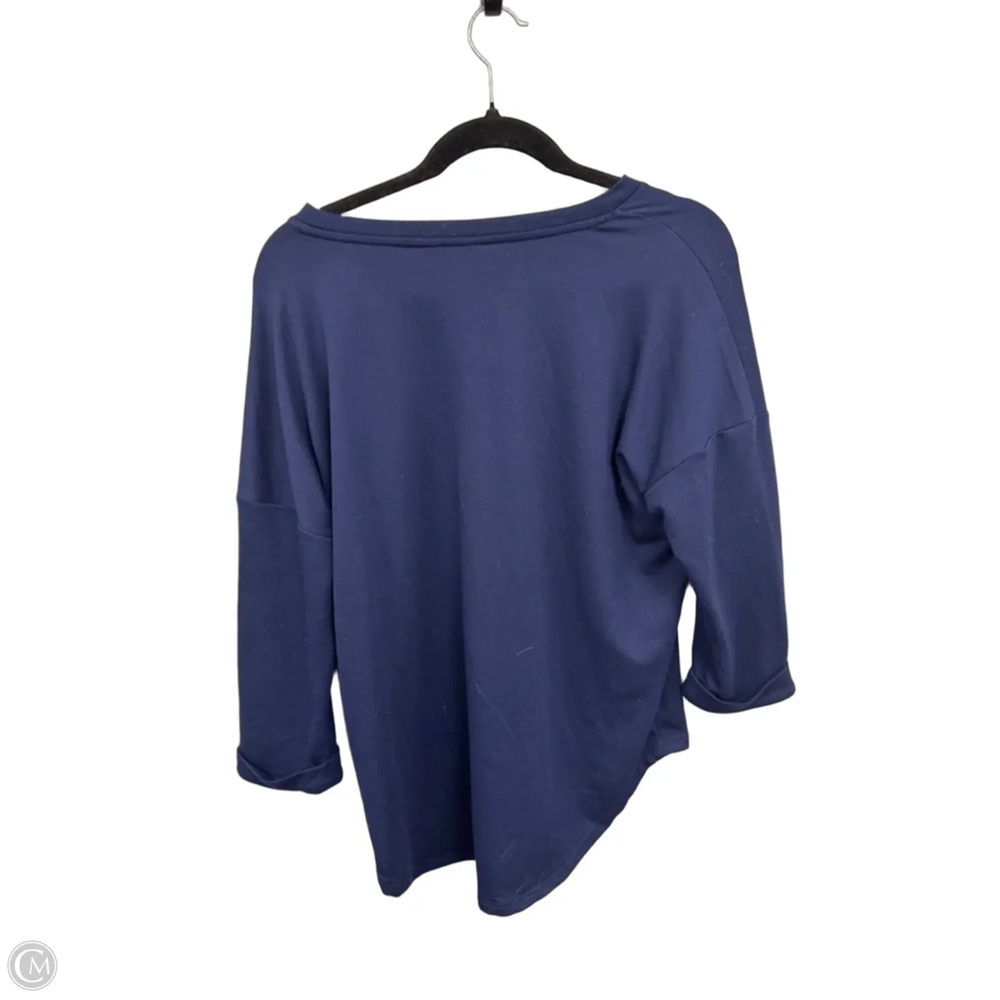 Top 3/4 Sleeve By Crown And Ivy In Navy, Size: M