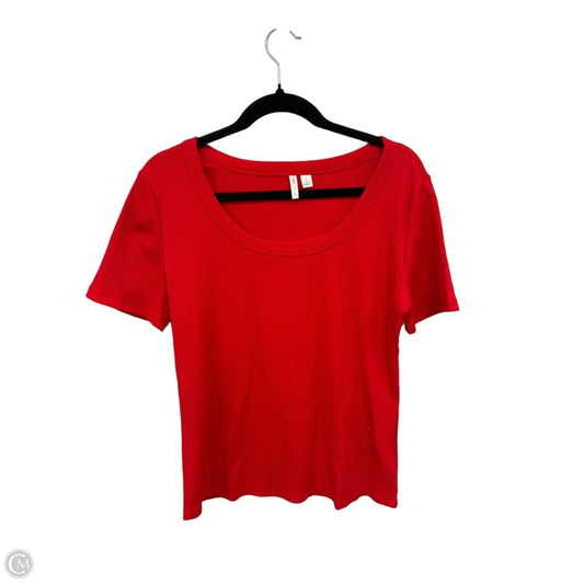 Top Short Sleeve By Cato In Red, Size: L