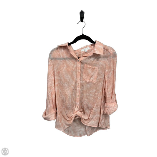 Top Long Sleeve By New Directions In Pink, Size: Lp