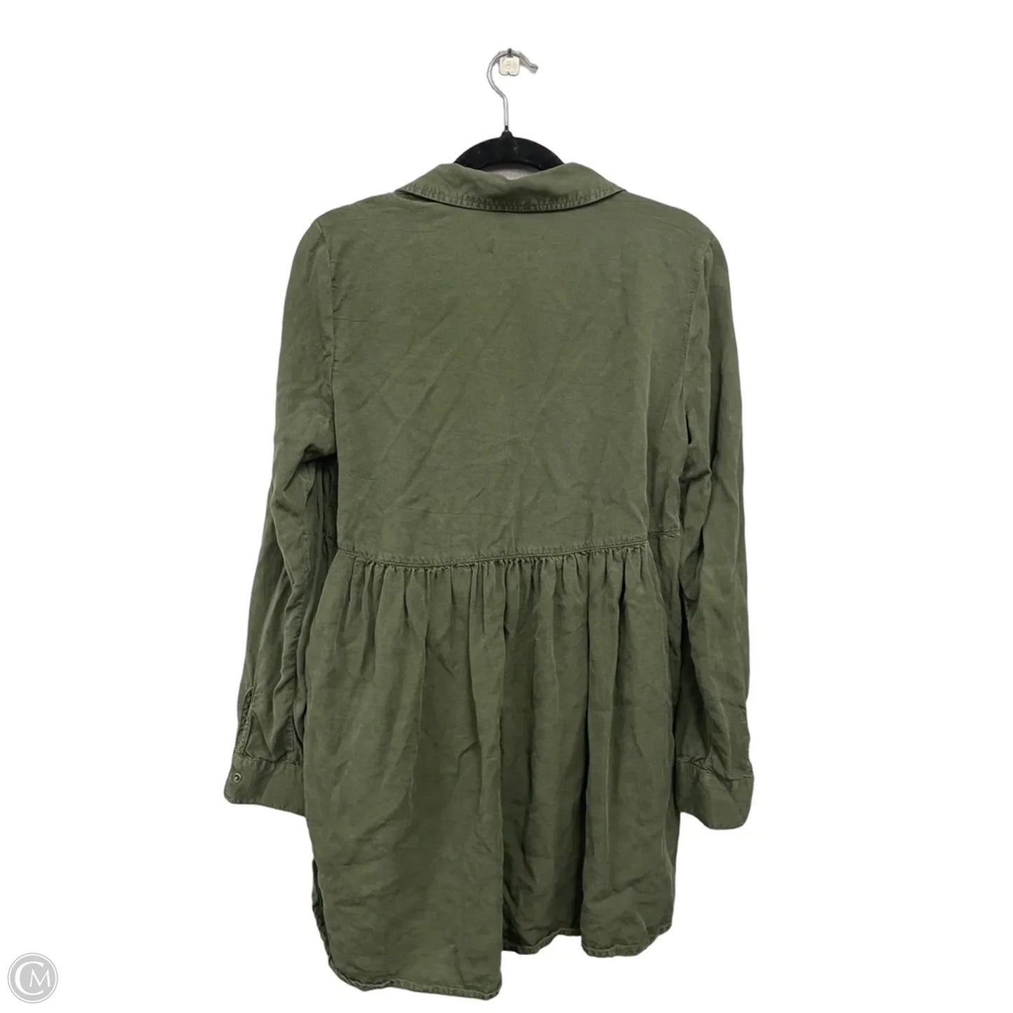 Tunic Long Sleeve By Zara Women In Green, Size: S