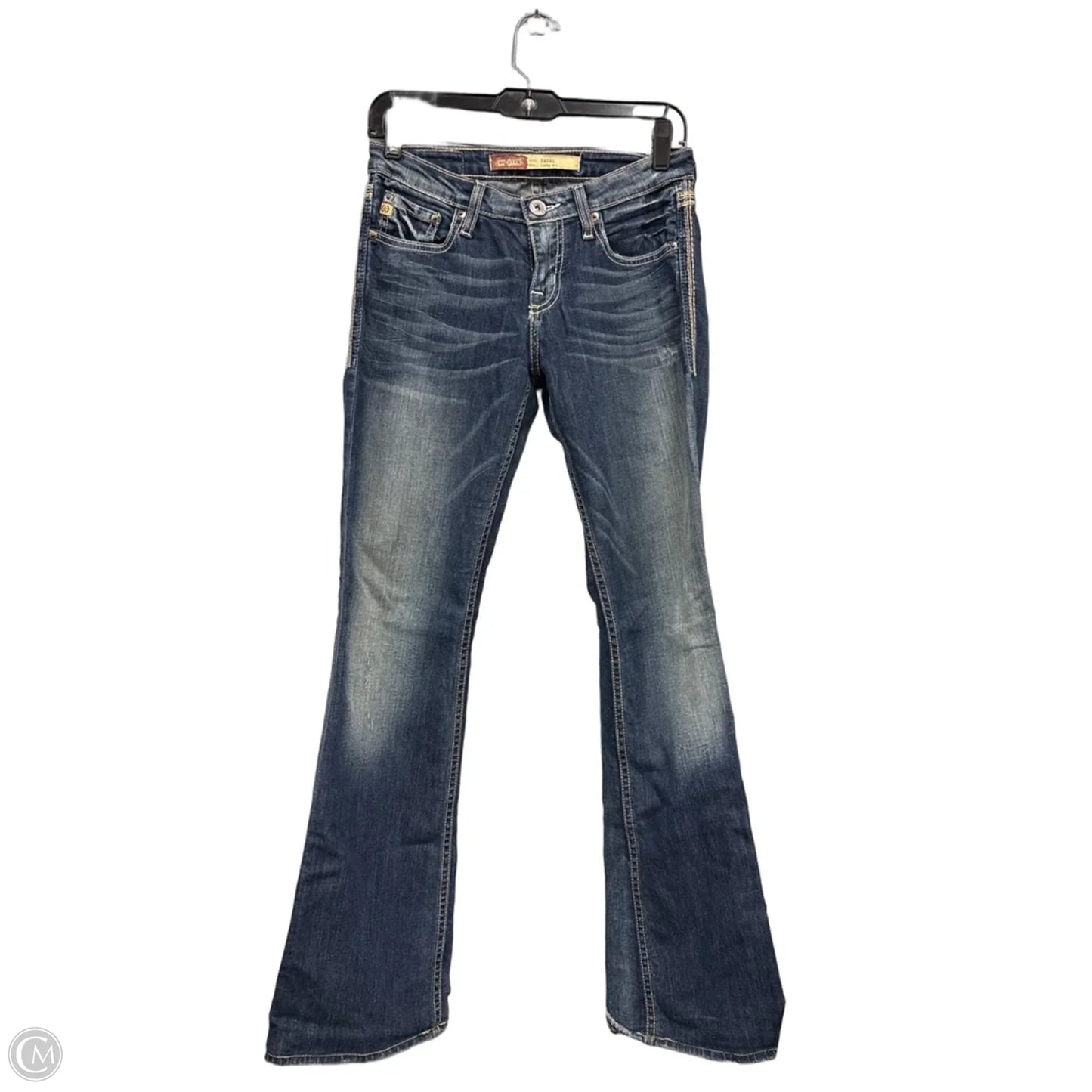 Jeans Flared By Big Star In Blue Denim, Size: S