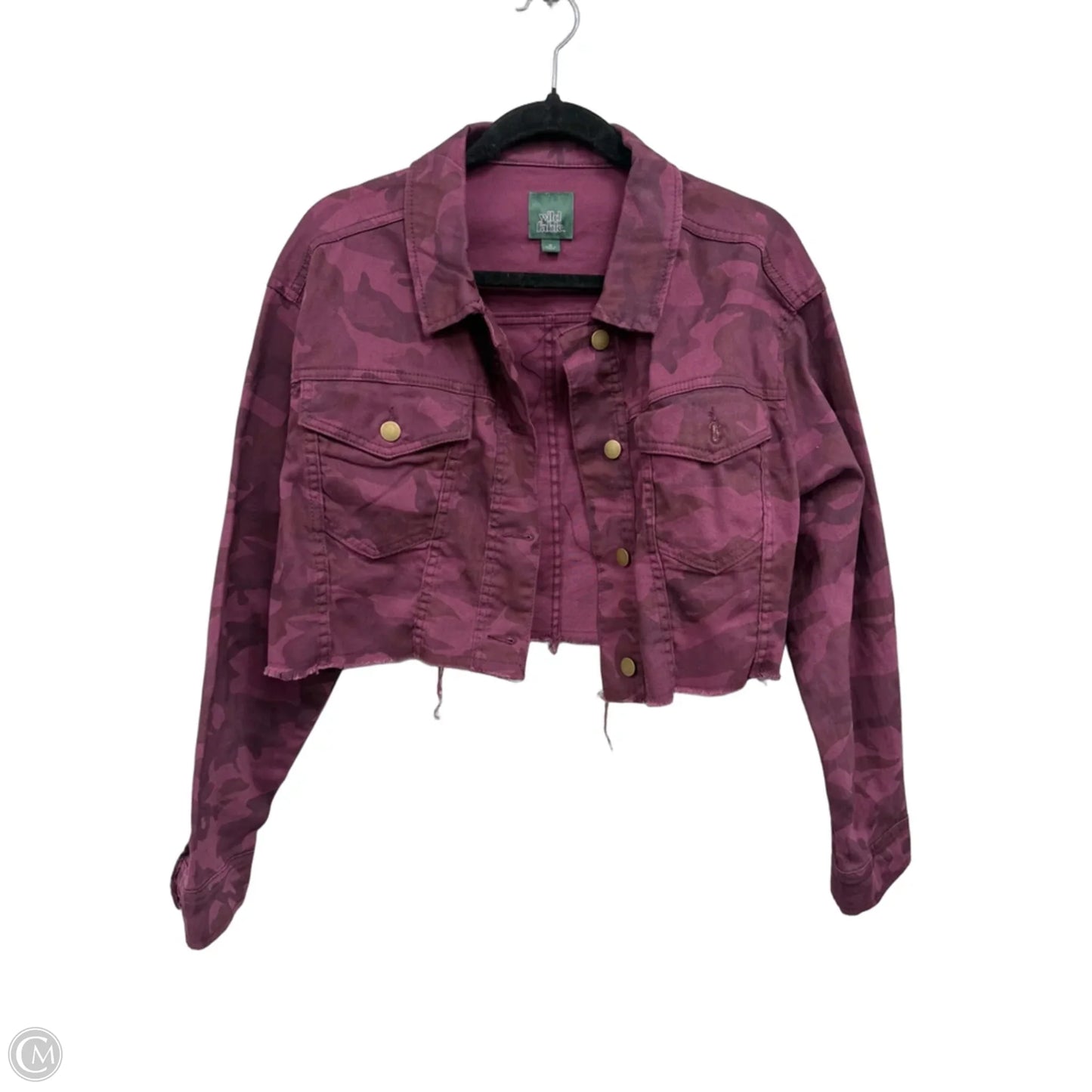 Jacket Denim By Wild Fable In Camouflage Print, Size: M