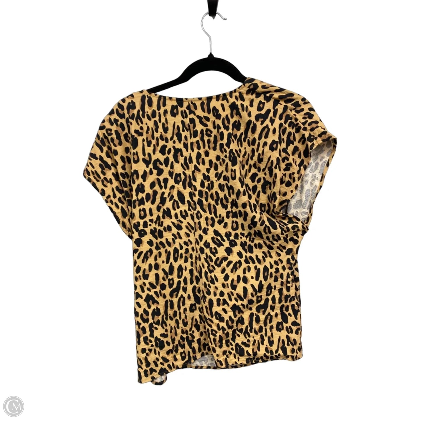 Top Short Sleeve By Nine West In Black & Brown, Size: Xl