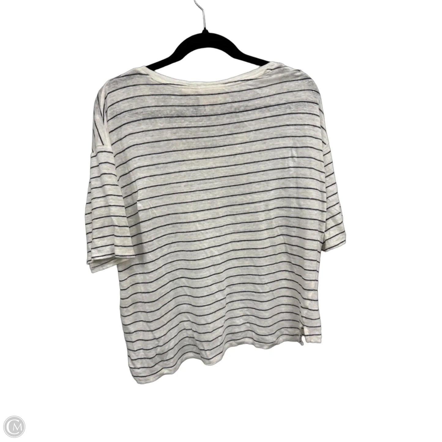 Top Short Sleeve By Cynthia Rowley In Blue & White, Size: M