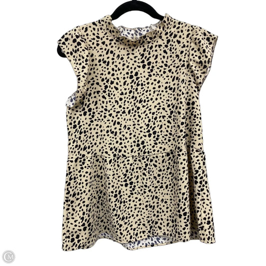 Top Sleeveless By Angashion In Black & Cream, Size: S