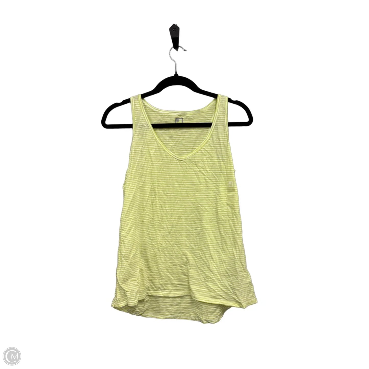 Top Sleeveless By Jcp In Green & White, Size: L