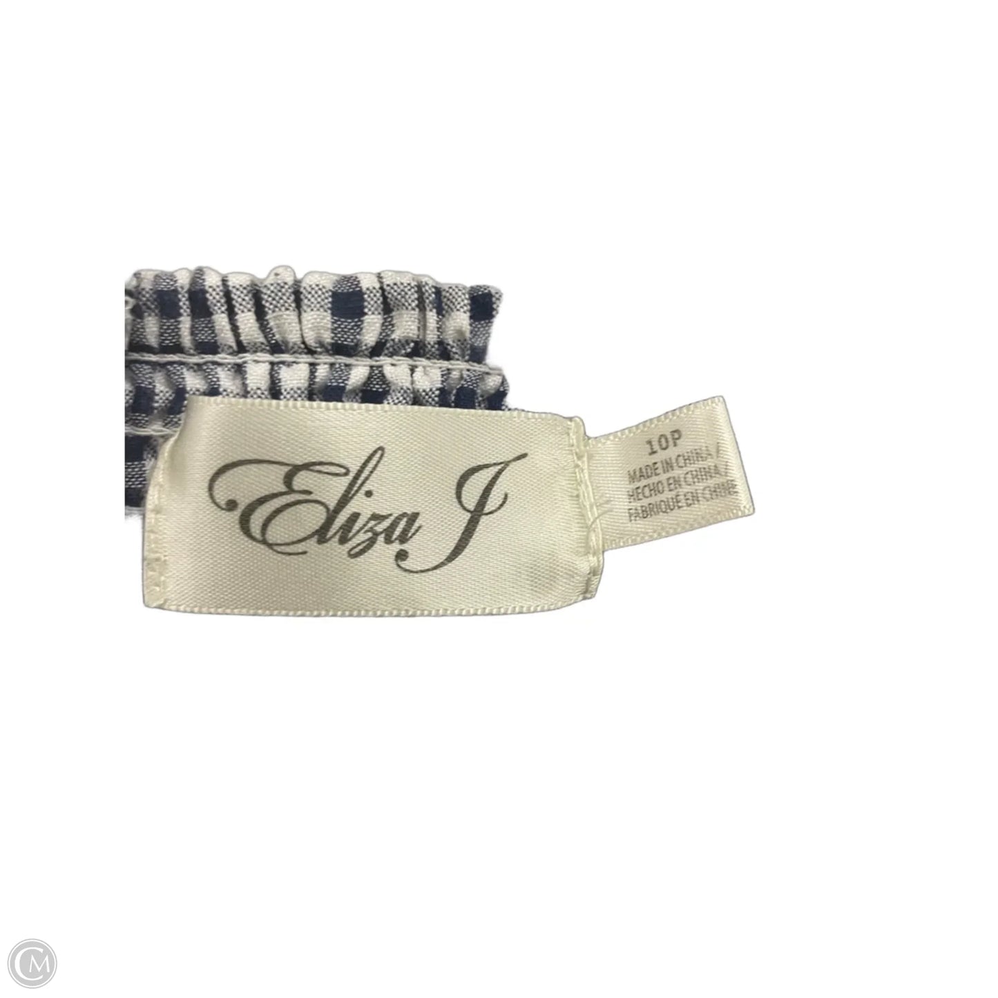 Dress Casual Short By Eliza J In Blue & White, Size: 10p