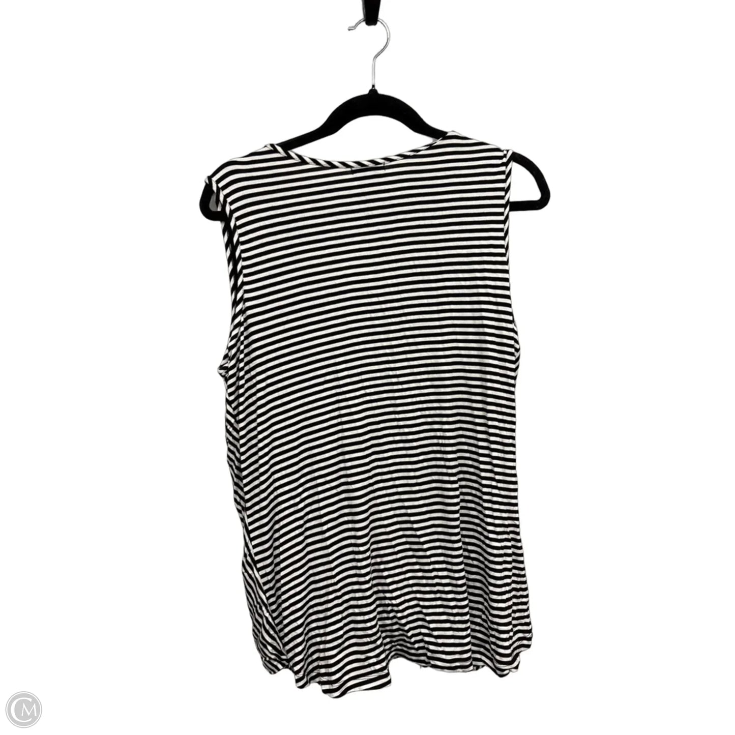 Top Sleeveless By New Directions In Black & White, Size: 1x