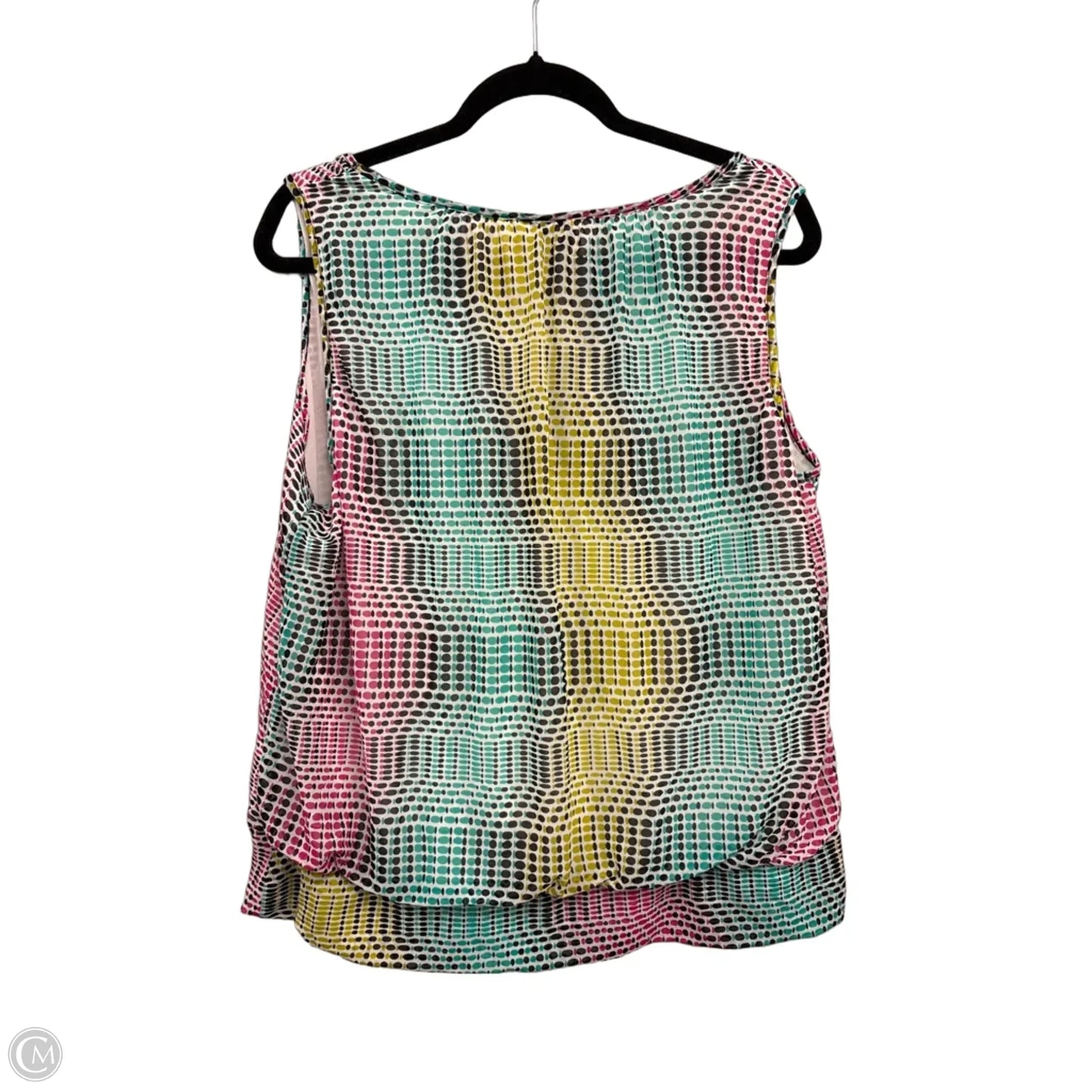 Top Sleeveless By Worthington In Green & Pink, Size: 1x