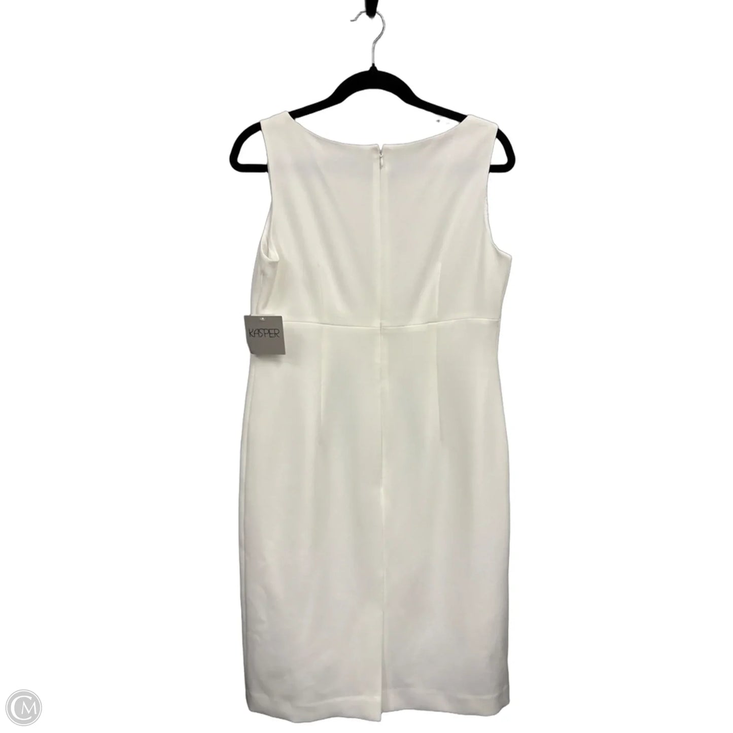 Dress Casual Midi By Kasper In Ivory, Size: 8