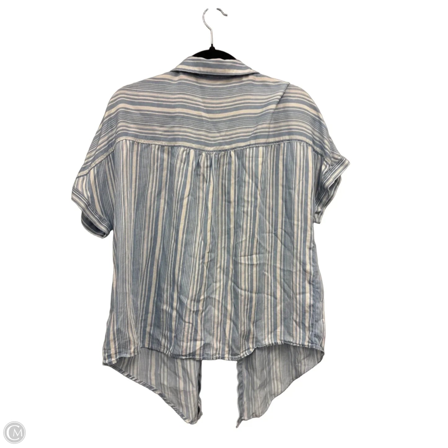 Top Short Sleeve By Zac And Rachel In Blue & White, Size: M
