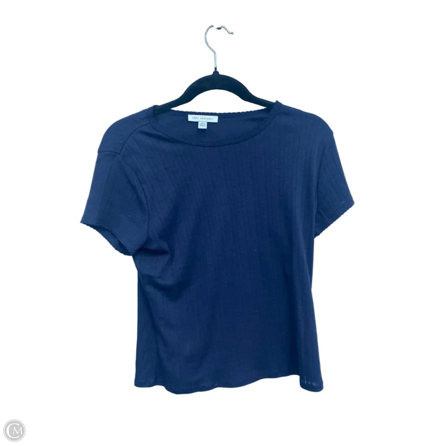 Top Short Sleeve By Free Assembly In Blue, Size: Xl