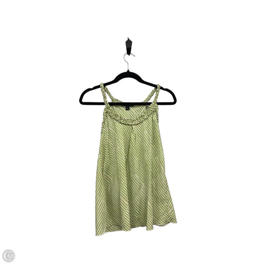 Top Sleeveless By Banana Republic In Green & Tan, Size: M