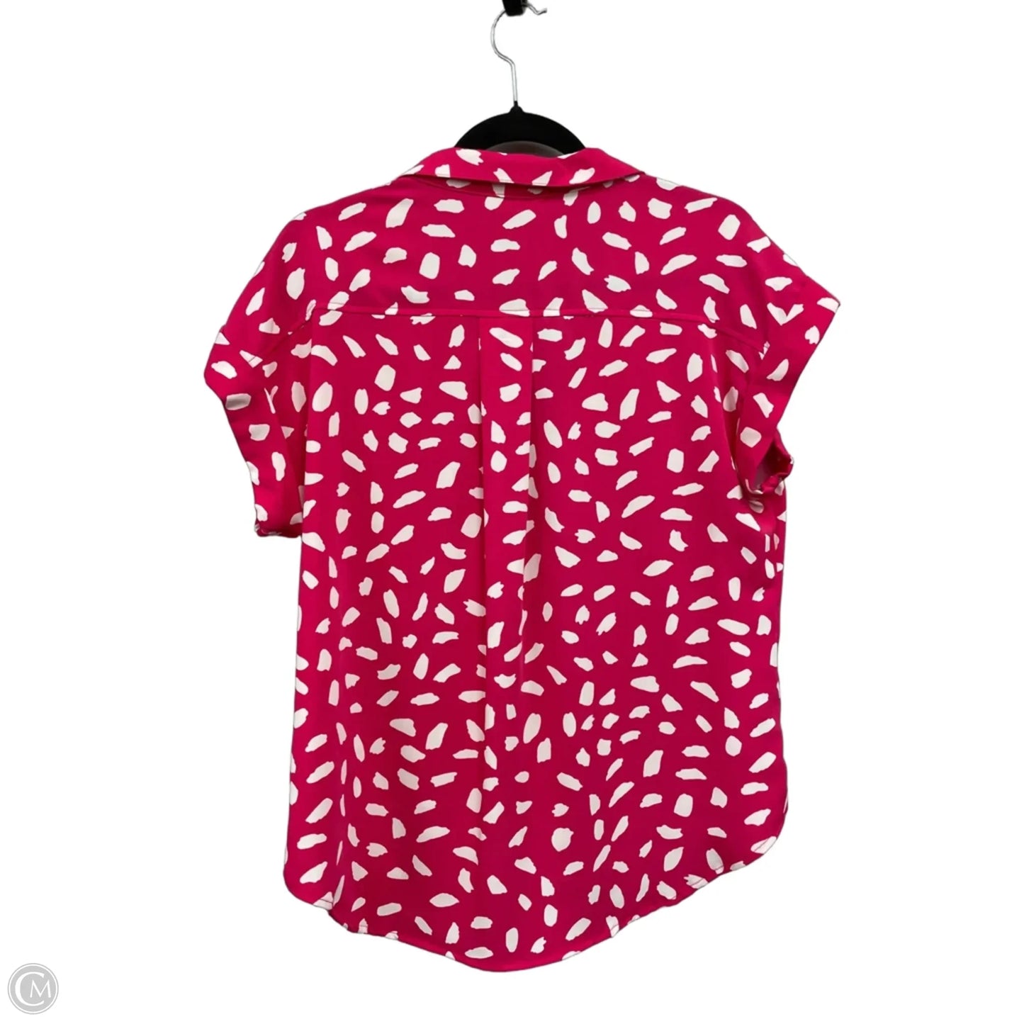 Top Short Sleeve By Clothes Mentor In Pink & White, Size: S