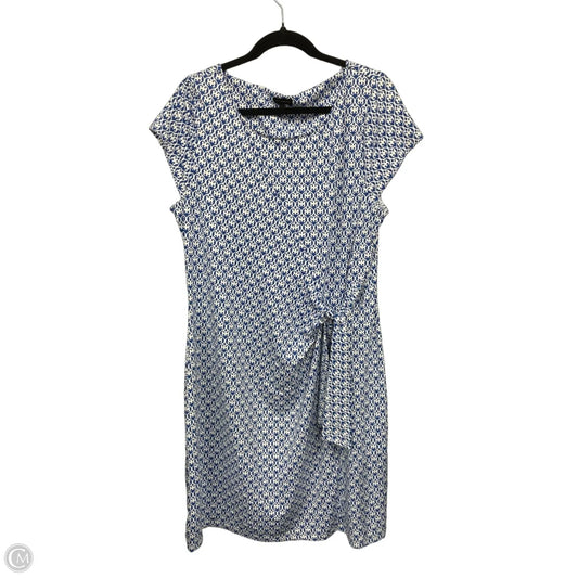 Dress Casual Midi By Talbots In Blue & White, Size: Xl