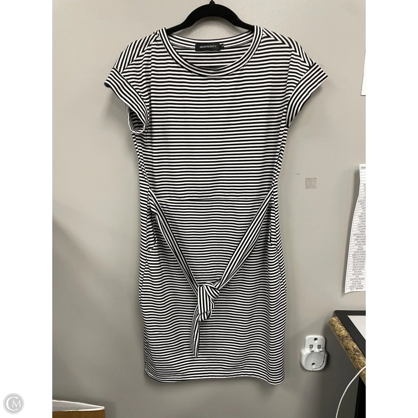 Dress Casual Short By Merokeety In Black & White, Size: S