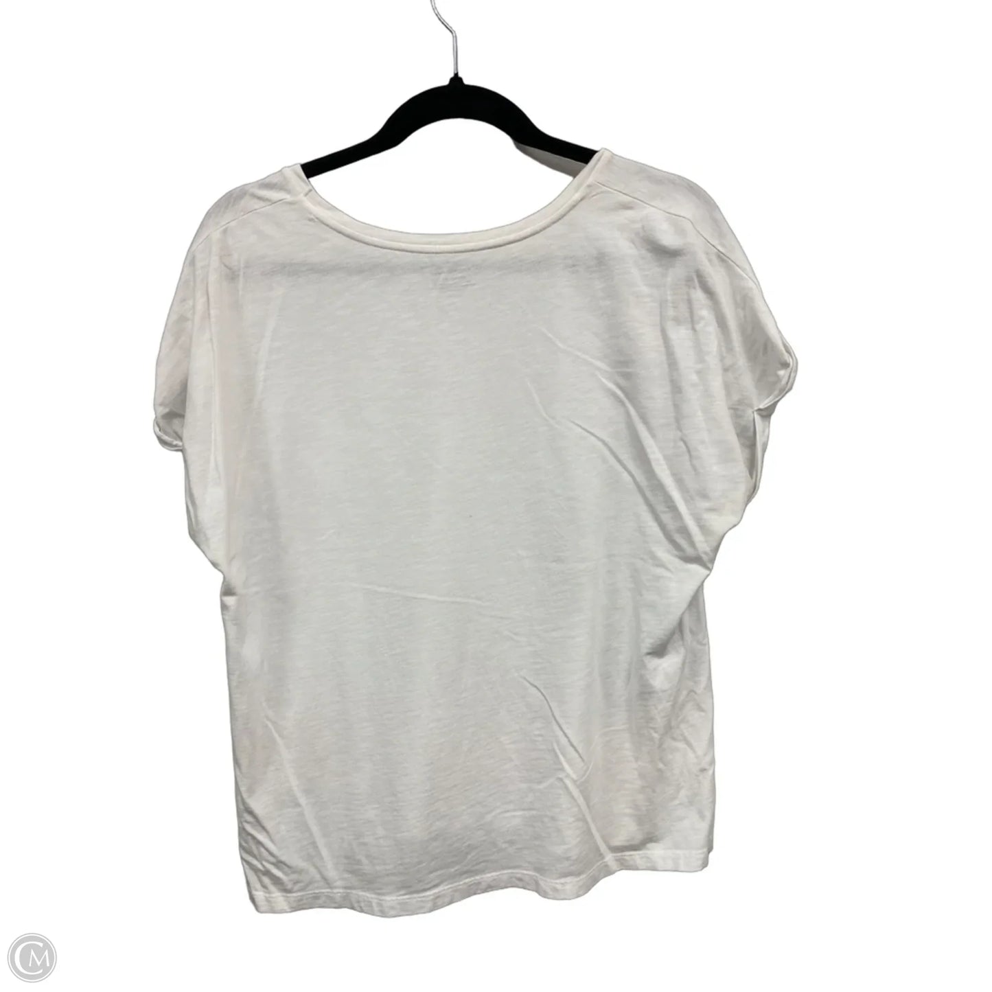 Top Short Sleeve Basic By Max Studio In White, Size: Xl