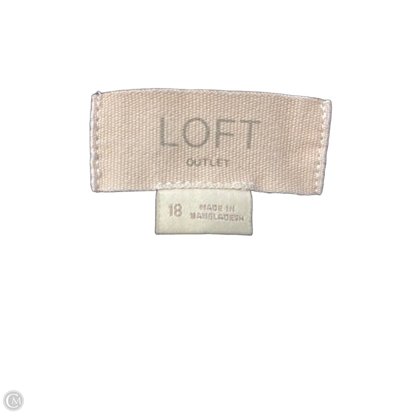 Jeans Wide Leg By Loft In Black, Size: 18