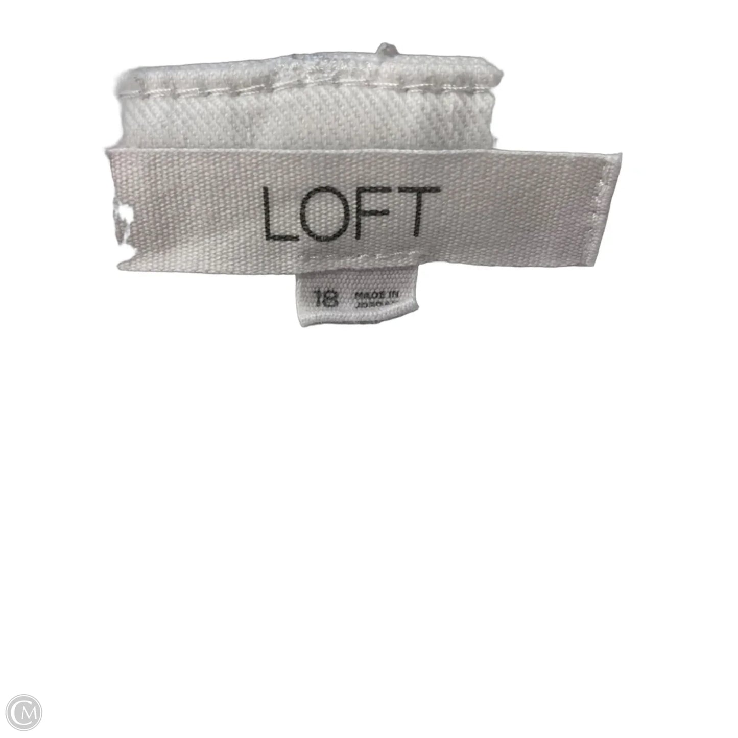 Jeans Wide Leg By Loft In White, Size: 18