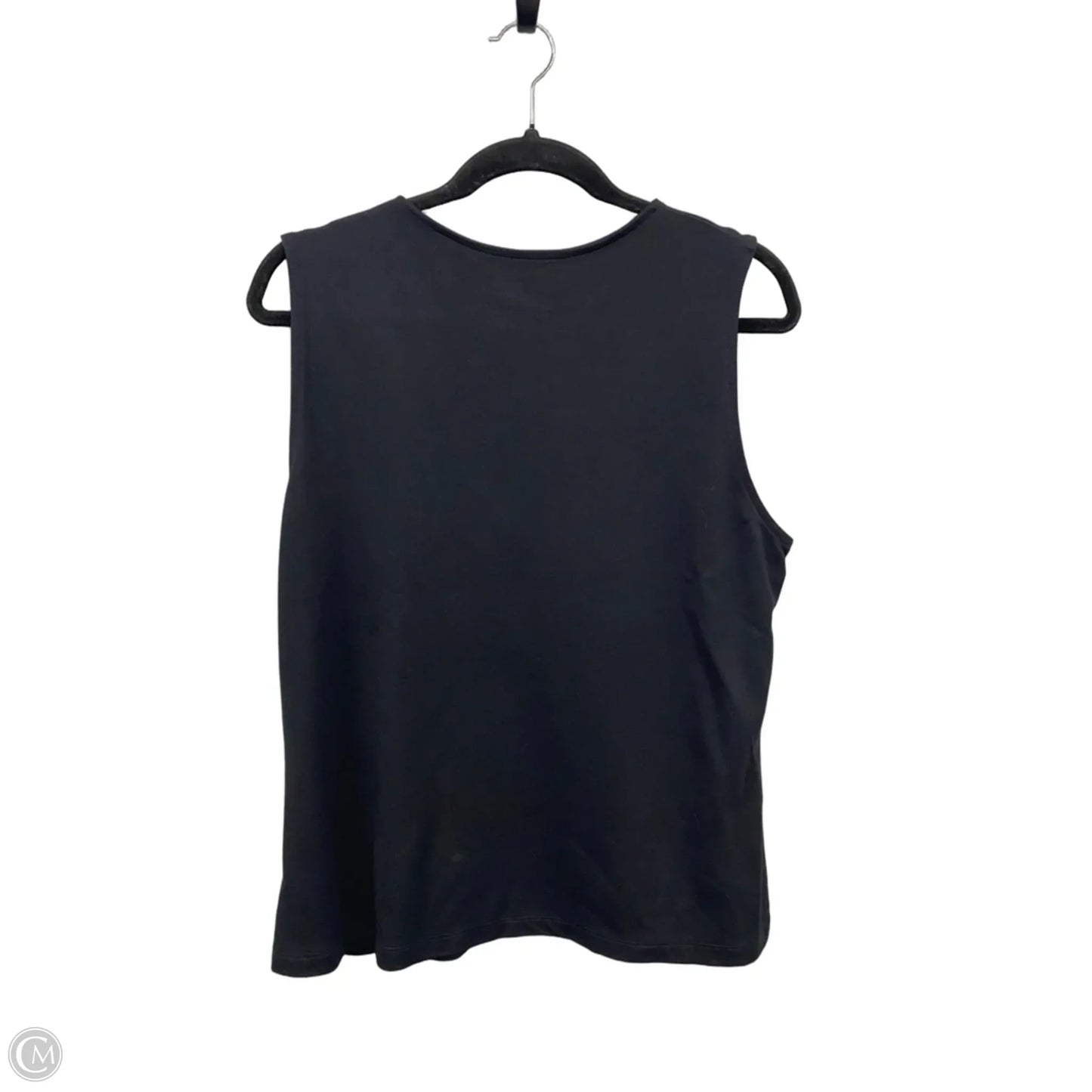 Top Sleeveless By Adrienne Vittadini In Black, Size: Xl