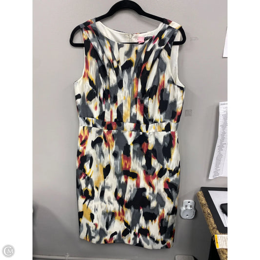 Dress Casual Midi By Clothes Mentor In Black & Cream, Size: 12
