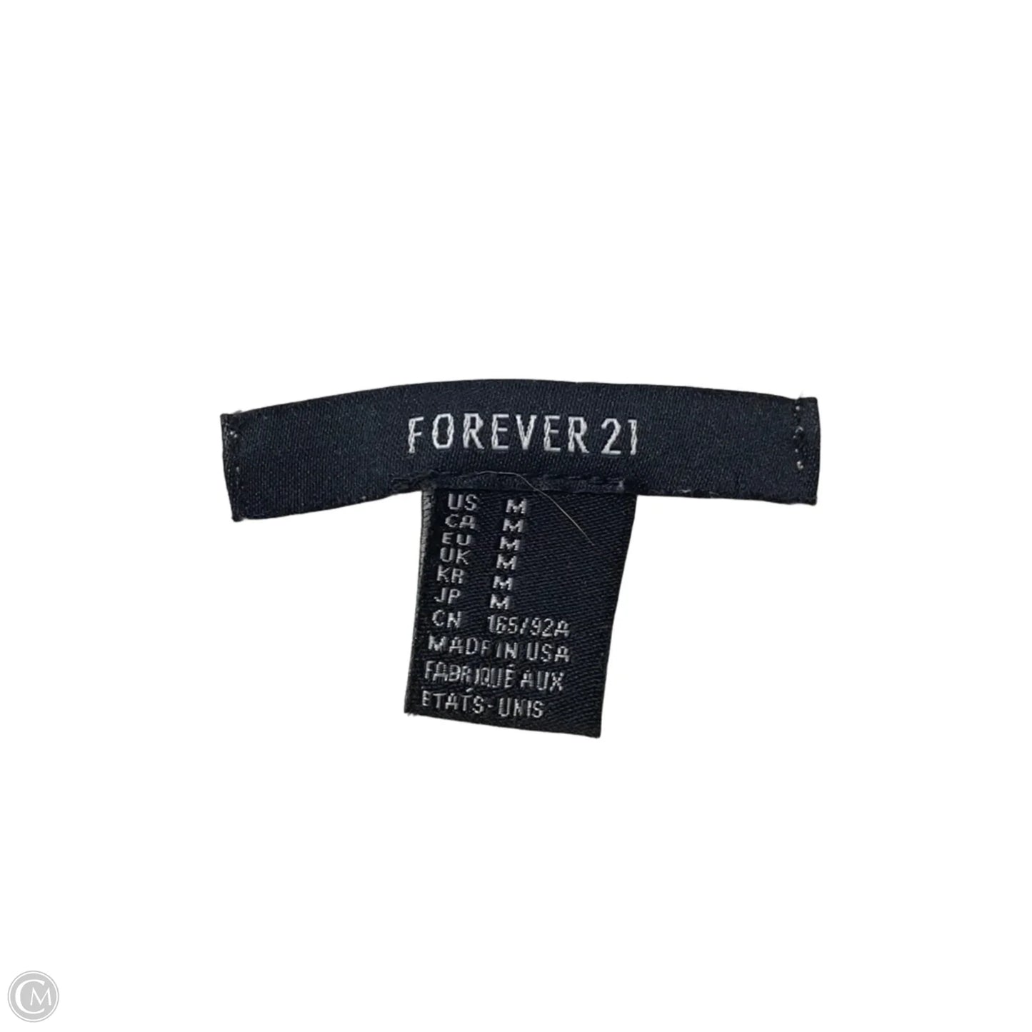 Top Short Sleeve By Forever 21 In Cream, Size: M