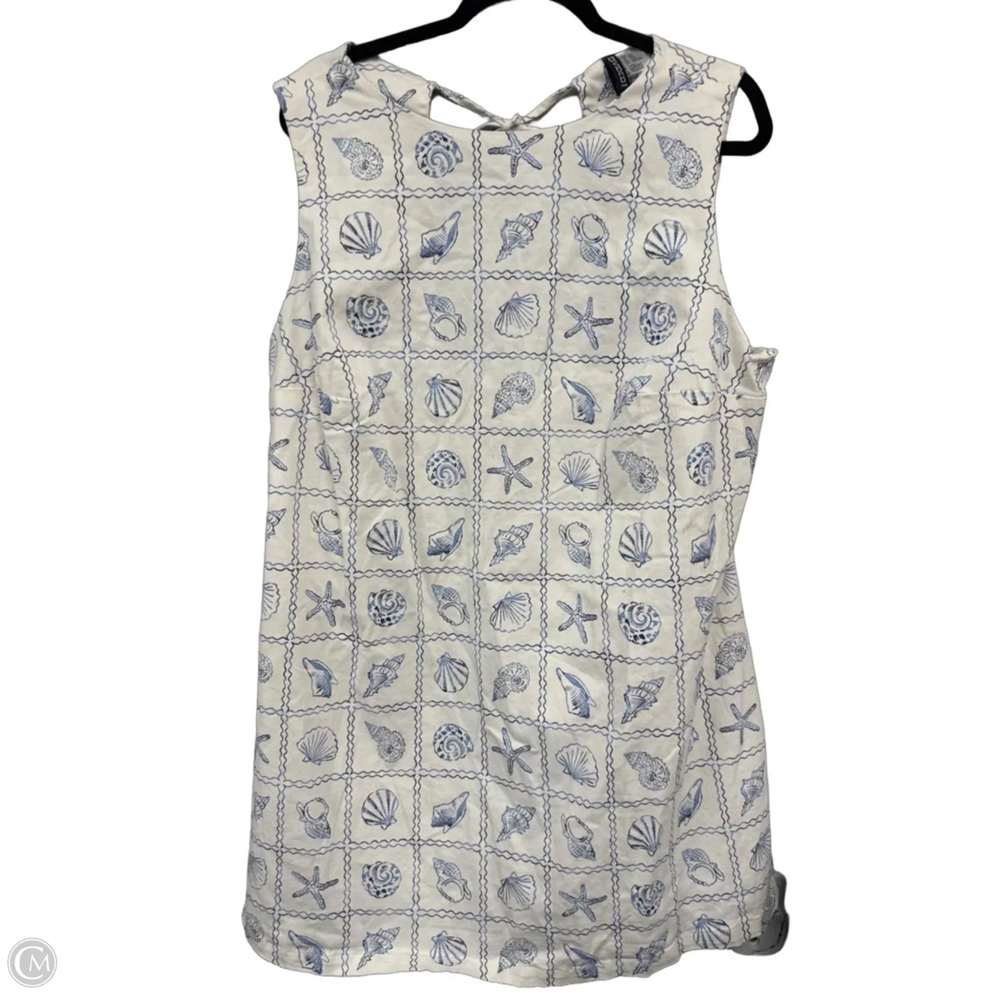 Dress Casual Midi By H&m In Blue & Cream, Size: Xxl
