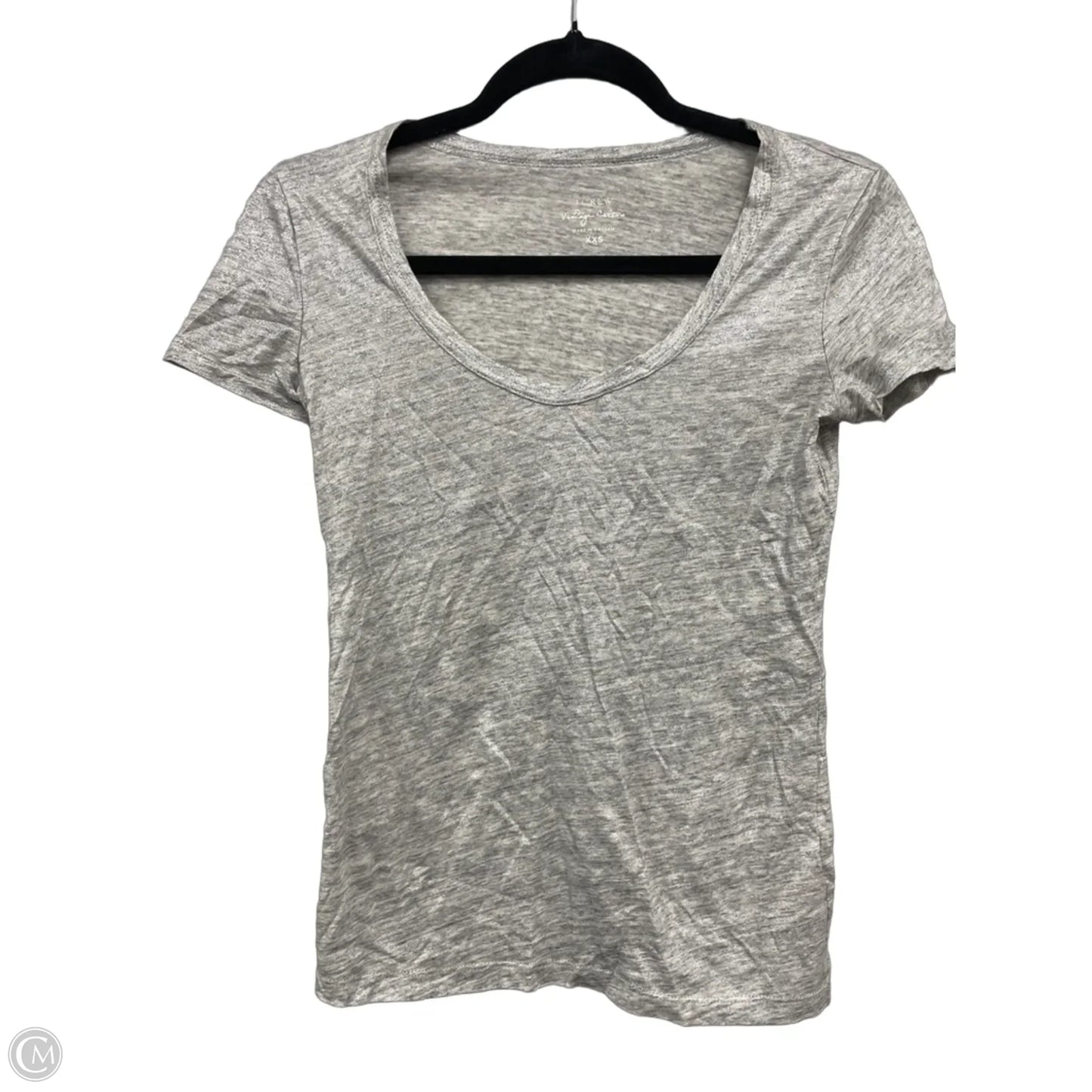 Top Short Sleeve By J. Crew In Silver, Size: Xxs