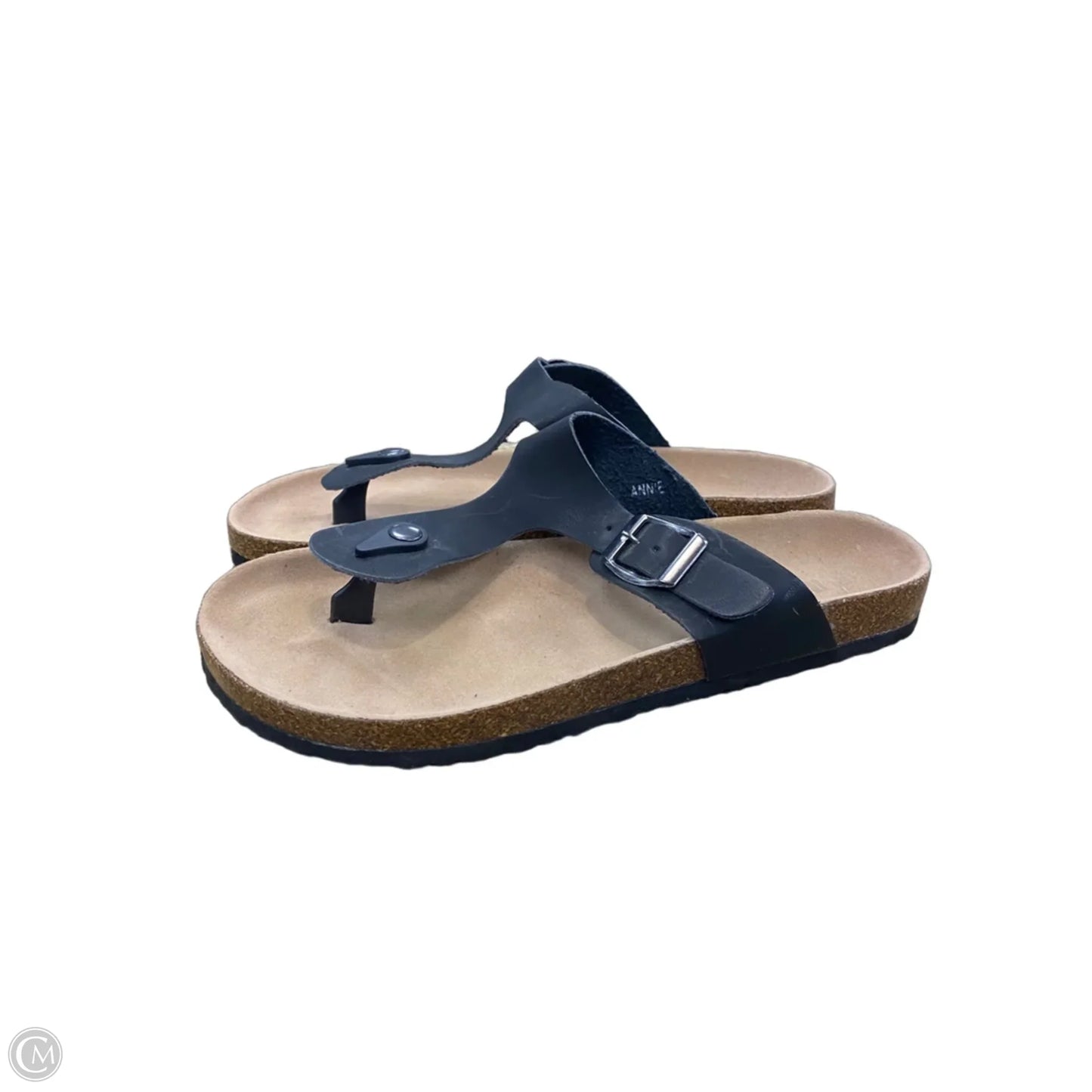 Sandals Flats By Hot Kiss In Black & Brown, Size: 10
