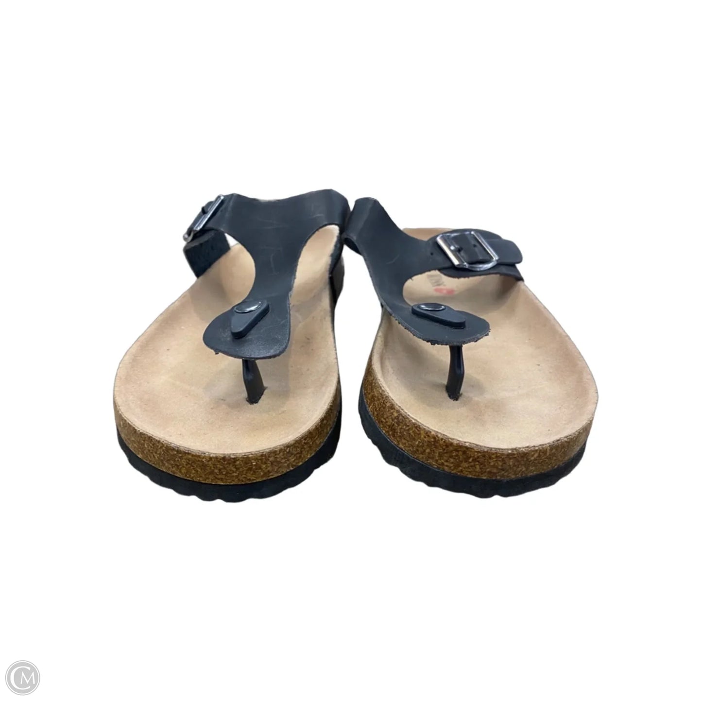 Sandals Flats By Hot Kiss In Black & Brown, Size: 10