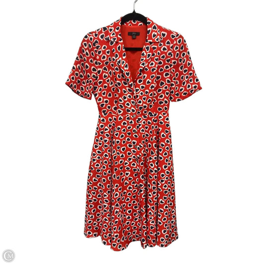 Dress Casual Midi By J. Crew In Red, Size: 0p