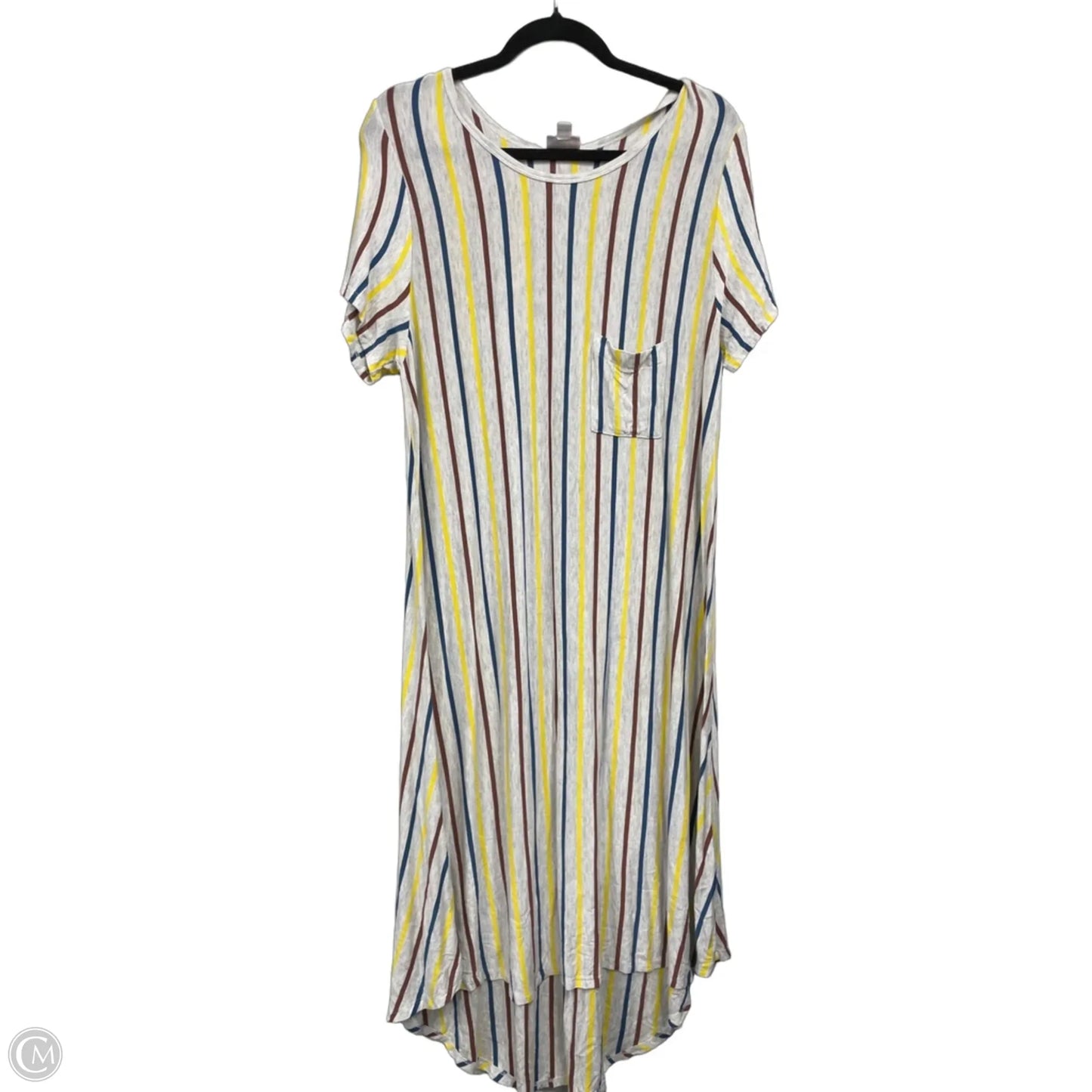 Dress Casual Midi By Lularoe In Striped Pattern, Size: Xl