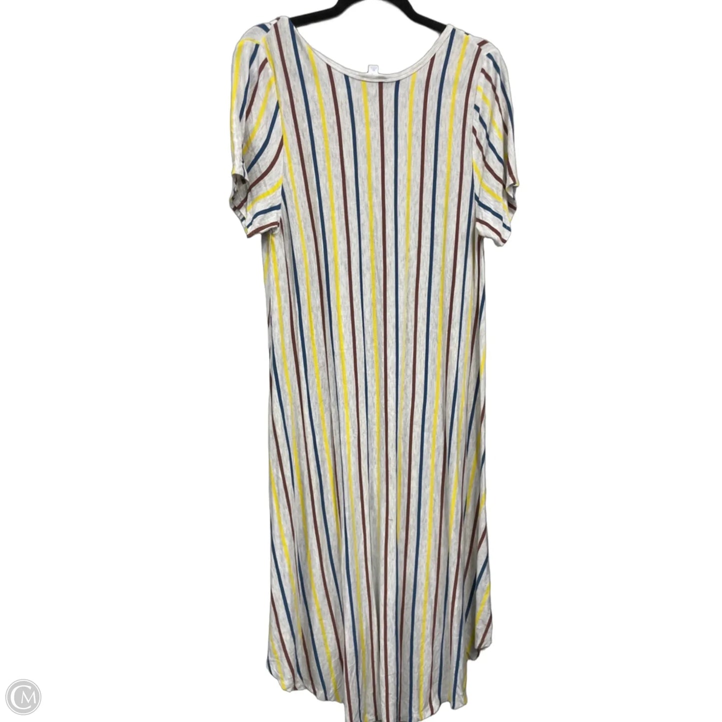 Dress Casual Midi By Lularoe In Striped Pattern, Size: Xl
