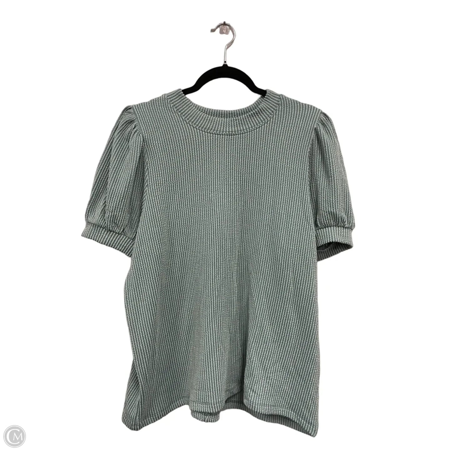 Top Short Sleeve By Zenana In Green, Size: L