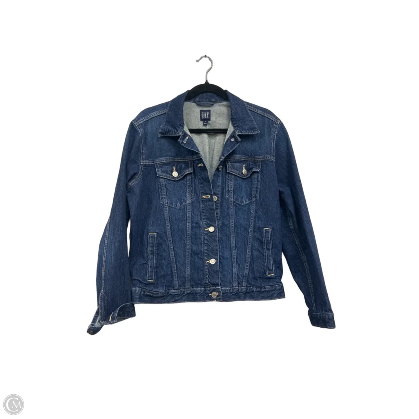 Jacket Denim By Gap In Blue Denim, Size: Xl