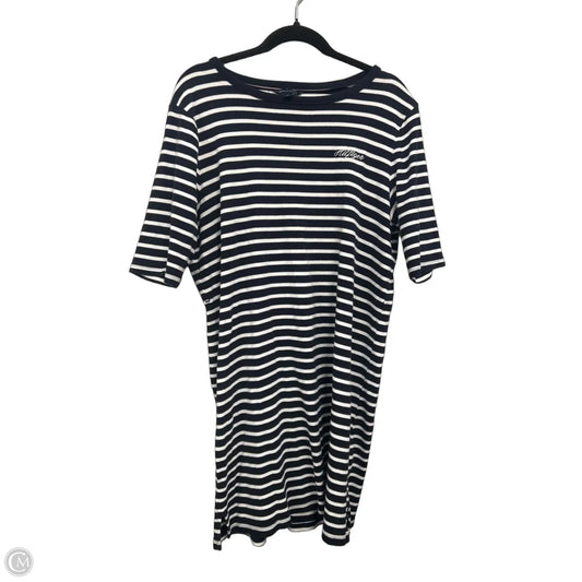 Dress Casual Midi By Tommy Hilfiger In Blue & White, Size: Xl